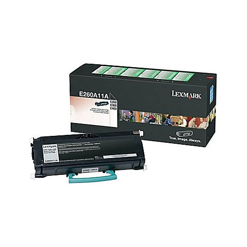 OEM Lexmark E260A11A Black Laser Toner Cartridge (3,500 Pages)