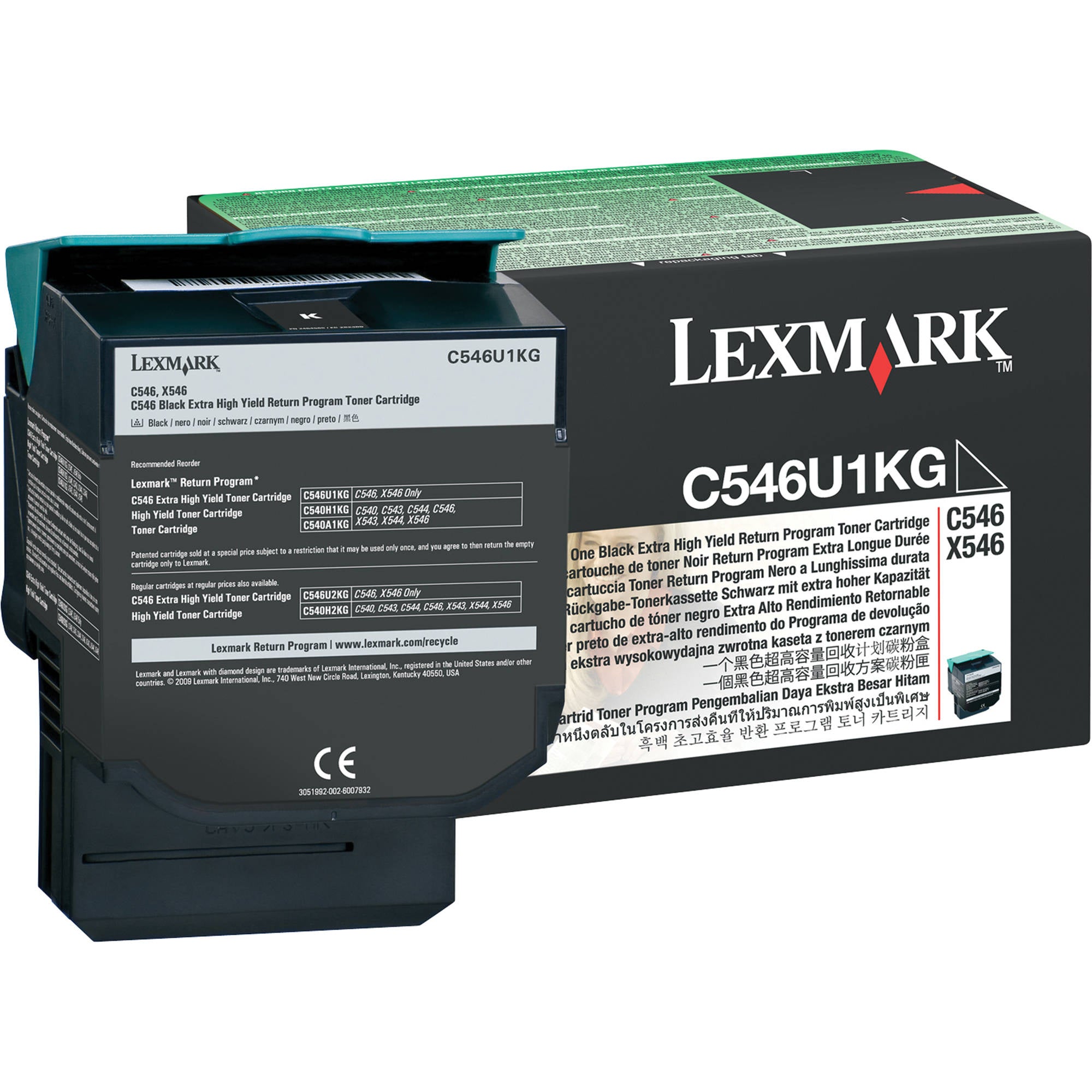 OEM Lexmark C546U1KG Black Laser Toner Cartridge (8,000 Pages)