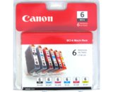 OEM Canon BCI-6 Set of 6 Ink Cartridges (Multi Color)