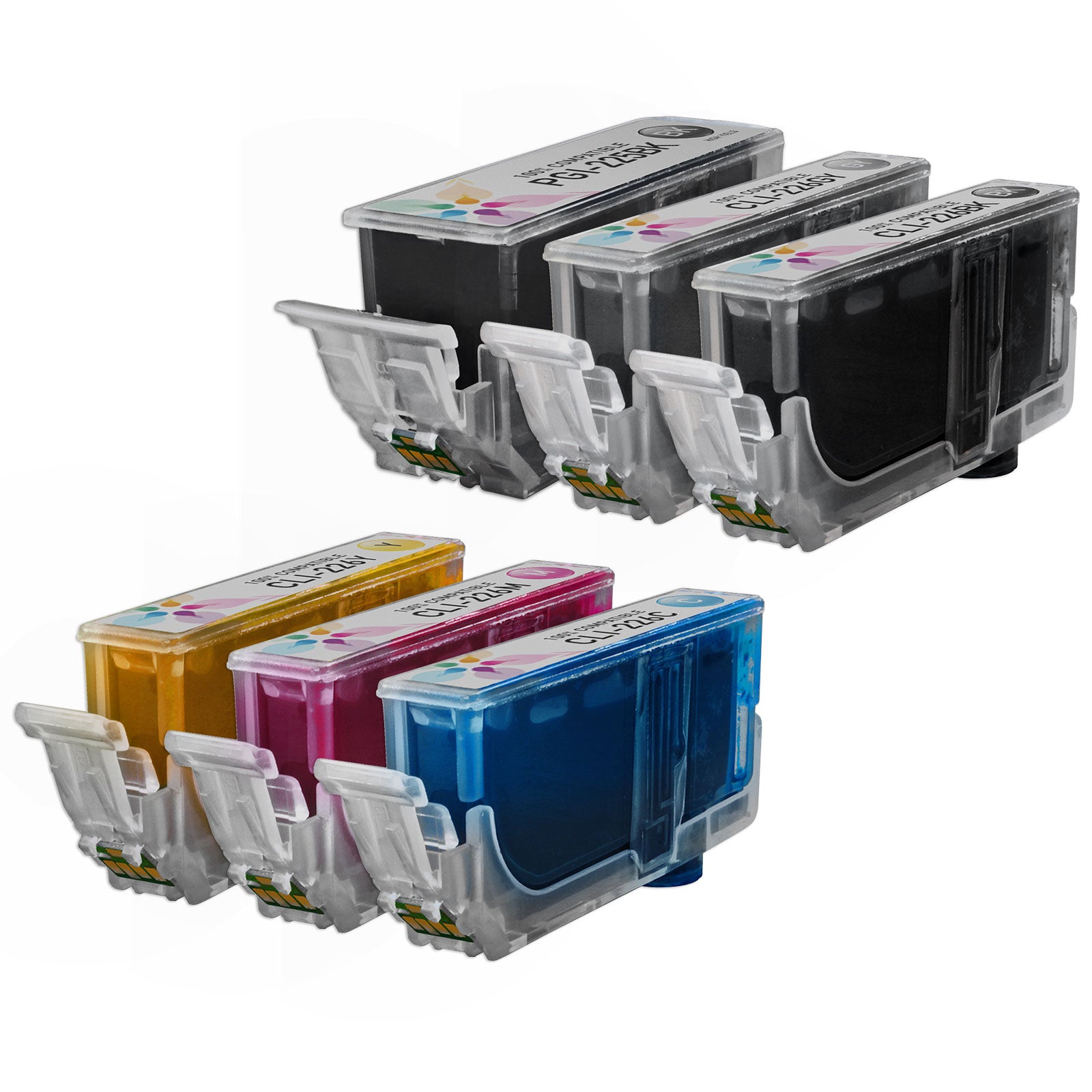 Set of 6 Compatible Canon PGI-225/CLI-226 Ink Cartridges (Multi Color)