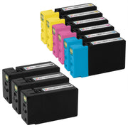 Set of 9 Compatible Canon PGI-1200XL High Yield Ink Cartridges (3 Black, 2 Cyan, 2 Magenta, 2 Yellow)