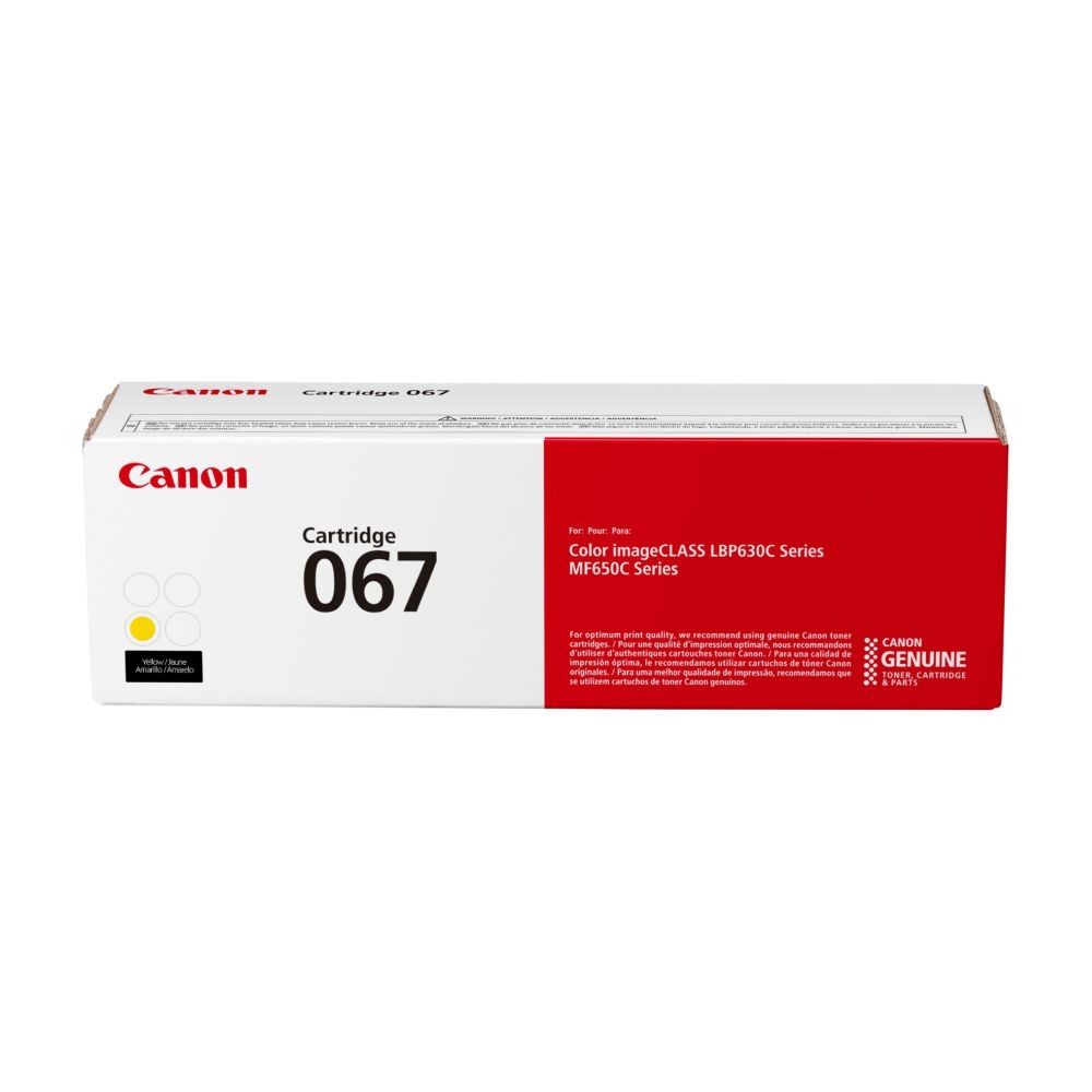 OEM Canon 067 Yellow Toner Cartridge (1,250 Pages)
