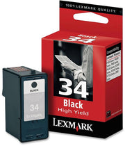 OEM Lexmark 18C0034 High Yield Black Ink Cartridge (475 Pages)