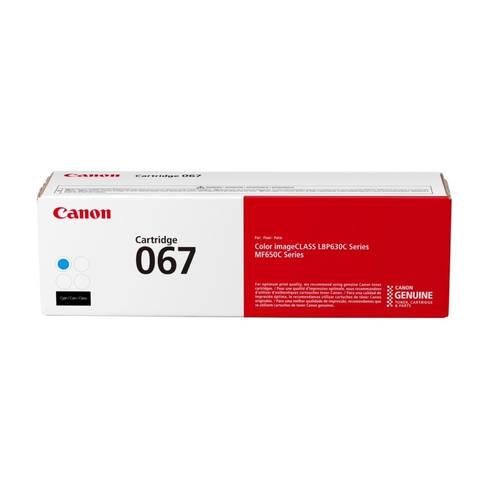 OEM Canon 067 Cyan Toner Cartridge (1,250 Pages)