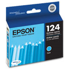 OEM Epson T124220 (T1242) Moderate Yield Cyan Ink Cartridge (220 Pages)