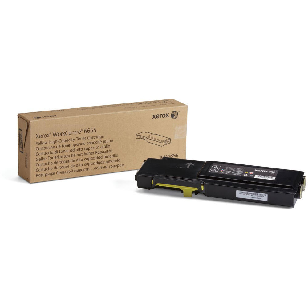 OEM Xerox 106R02746 Yellow High Capacity Toner Cartridge (7,500 Pages)