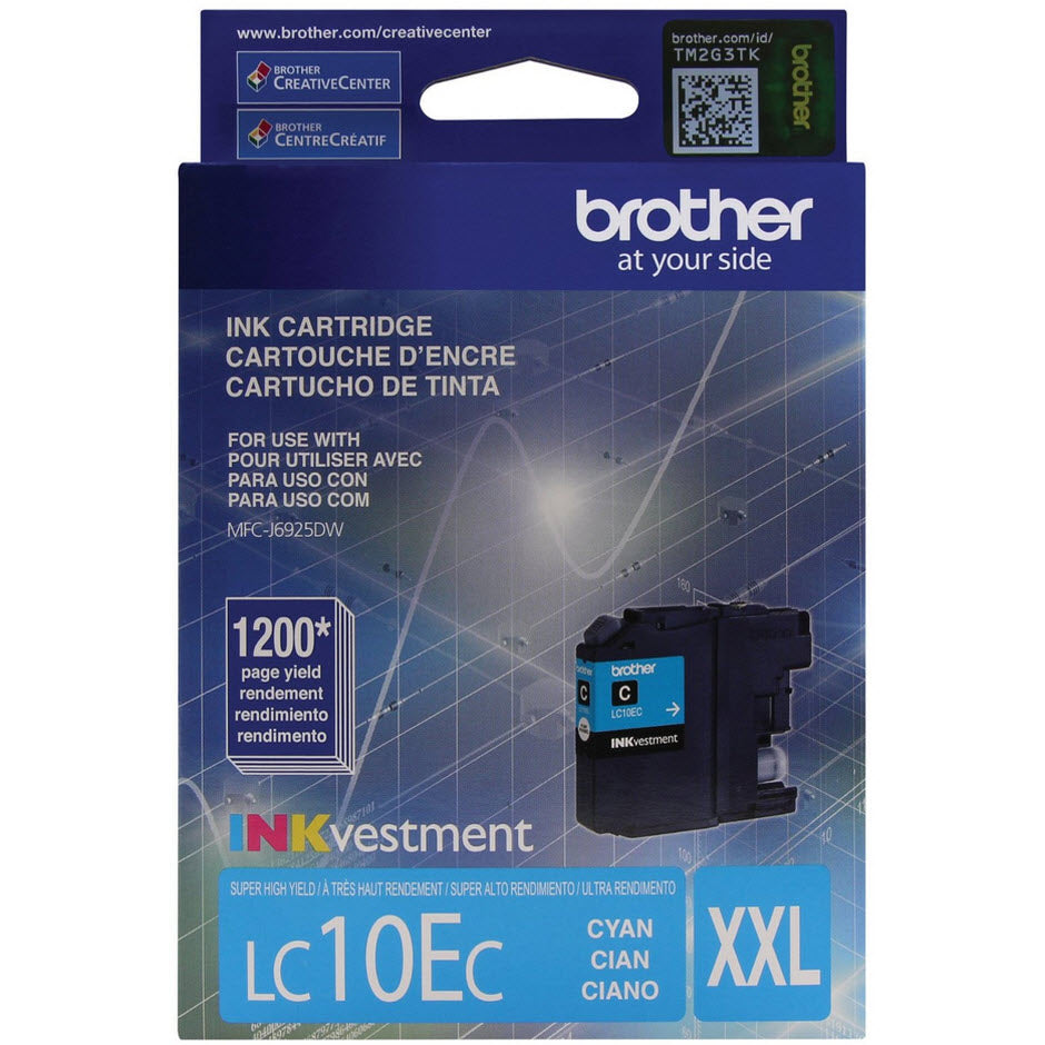 OEM Brother LC10EC EHY Cyan Ink Cartridge (1,200 Pages)