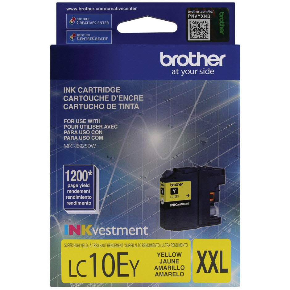OEM Brother LC10EY Yellow Ink Cartridge (1,200 Pages)