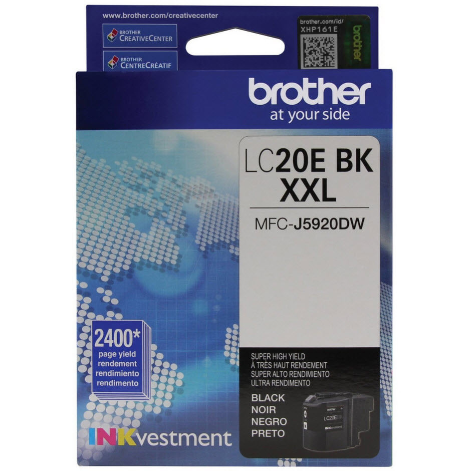 OEM Brother LC20EBK Black Ink Cartridge (2,400 Pages)