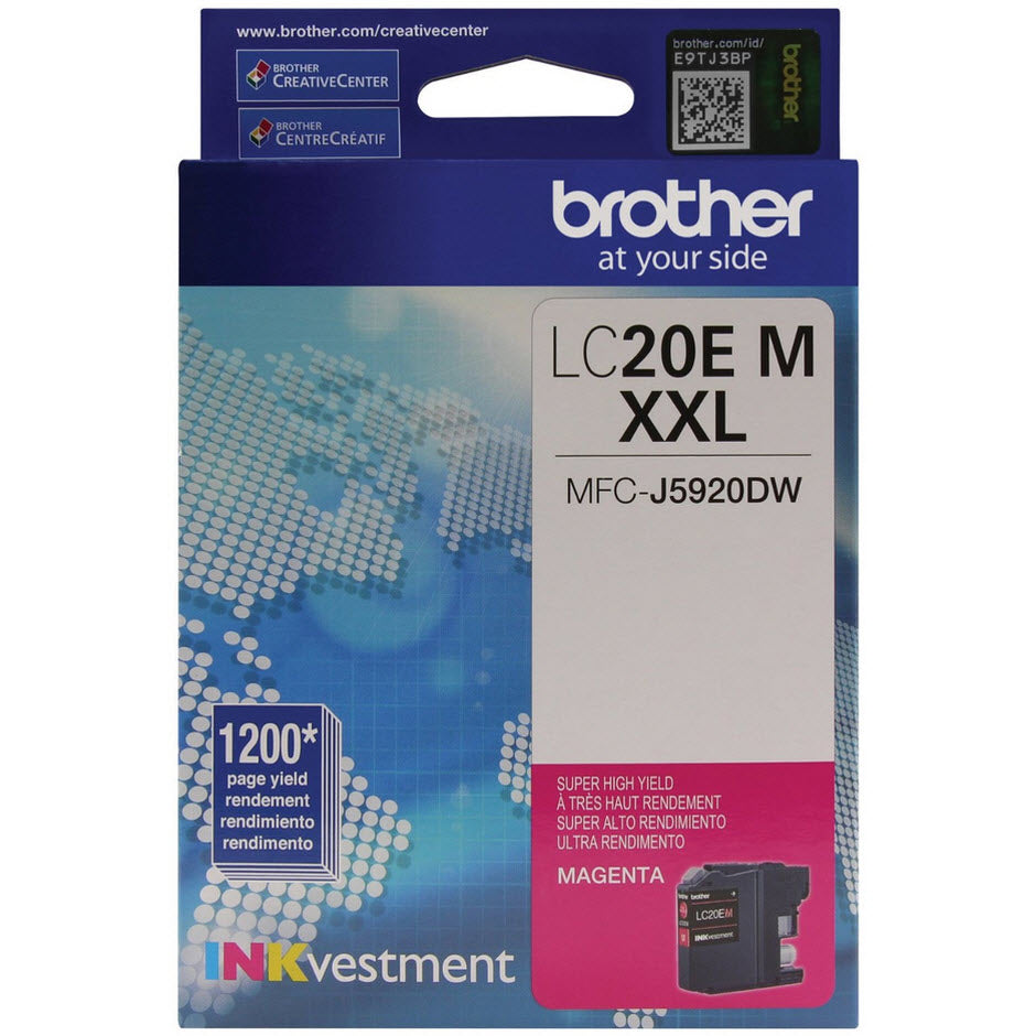 OEM Brother LC20EM EHY Magenta Ink Cartridge (1,200 Pages)