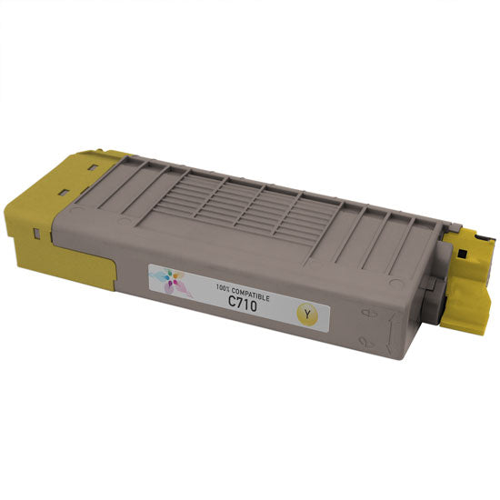 Compatible Okidata 43866101 Yellow Laser Toner Cartridge (11,500 Pages)