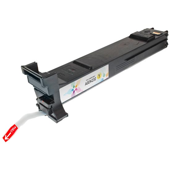 Compatible Konica-Minolta A0DK232 High-Yield Yellow Laser Toner Cartridge (8,000 Pages)