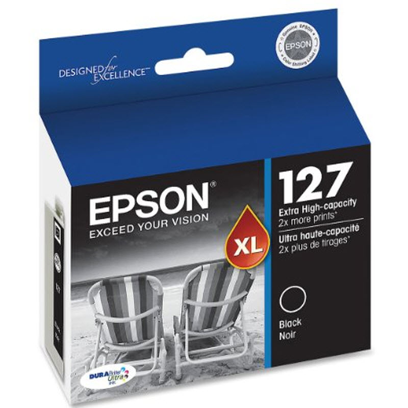 OEM Epson T127120 (T1271) Extra High Capacity Black Ink Cartridge (945 Pages)