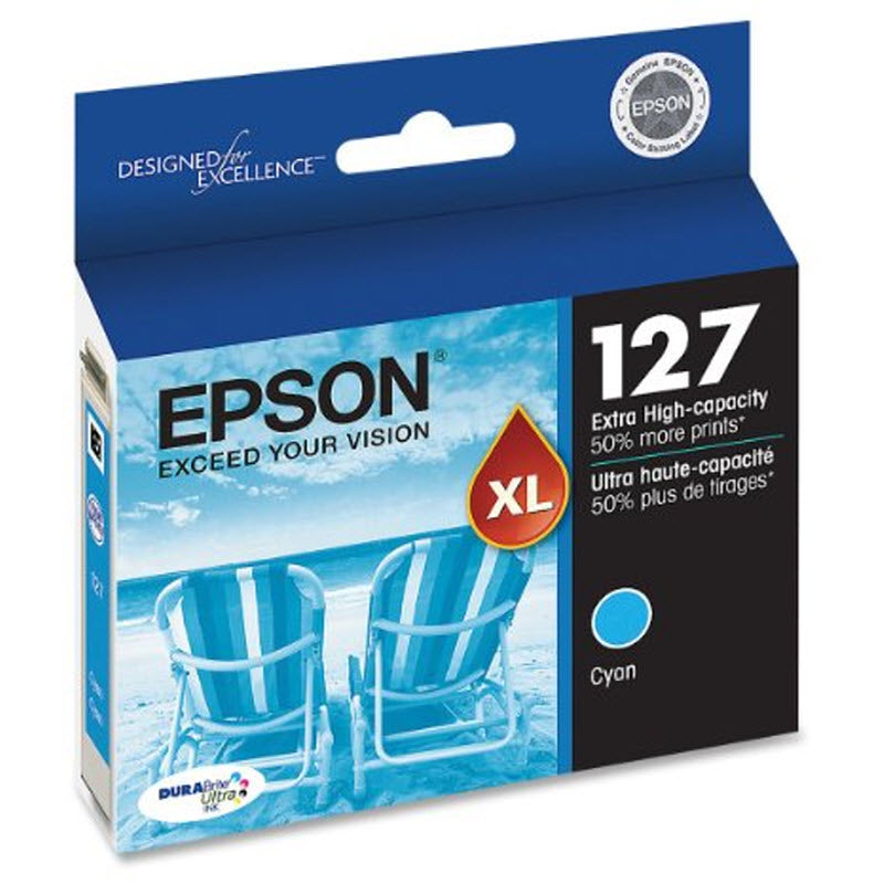 OEM Epson T127220 (T1272) Extra High Capacity Cyan Ink Cartridge (755 Pages)
