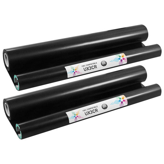 Compatible Sharp UX-3CR Black Fax Thermal Refill Rolls (2 Pack)