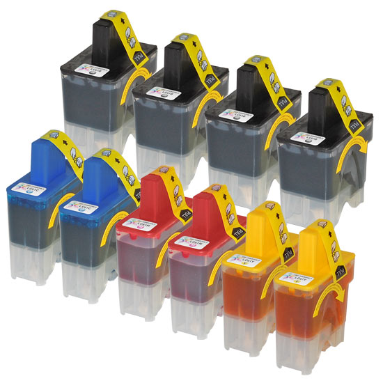 Compatible Brother LC41 Bulk Set of 10 Ink Cartridges (Multi-Color)