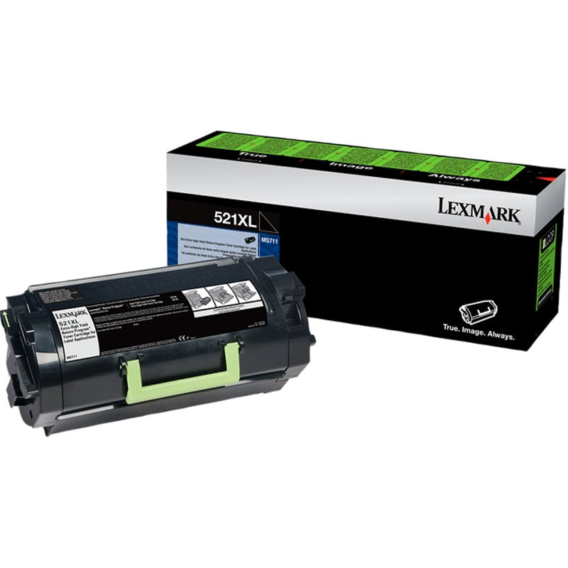 OEM Lexmark 521XL Black Toner Cartridge (45,000 Pages)