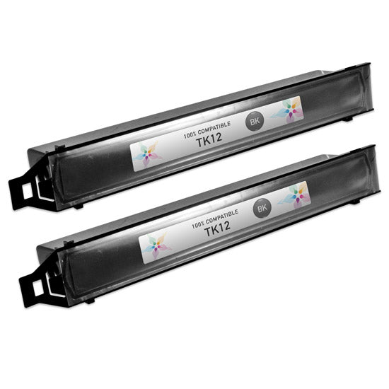 Set of 2 Compatible Toshiba TK12 (TK-12) Black Laser Toner Cartridges (11,000 Pages)