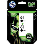 OEM HP 61 Black Ink Cartridge Twin Pack