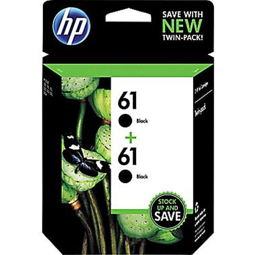 OEM HP 61 Black Ink Cartridge Twin Pack