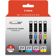 OEM Canon CLI-251 4-Color Ink Cartridge Multipack