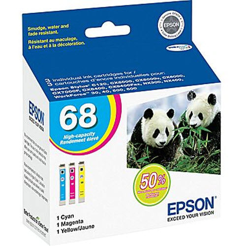 OEM Epson 68 3-Color Multipack Ink Cartridge (500 Pages)