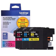 OEM Brother LC1033PKS High Yield Cyan, Magenta, Yellow Ink Cartridges, 3 Pack