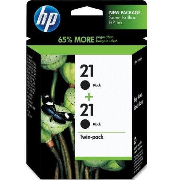 OEM HP 21 Black Ink Twin Pack (300 Pages)