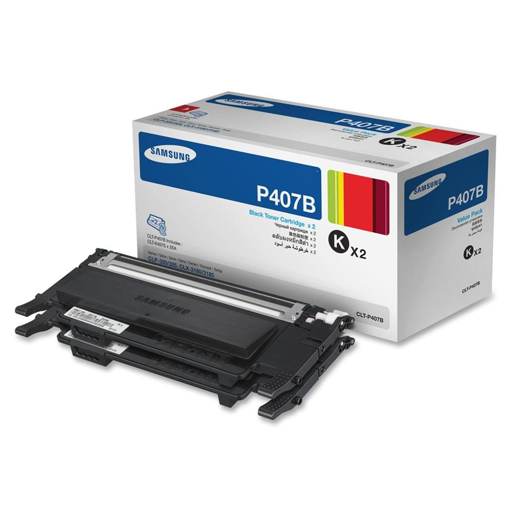 OEM Samsung P407B Black Toner Cartridge 2-Pack (3,000 Pages)