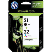 OEM HP 21 Black and 22 TriColor Combo Pack C9509FN (1,250 Pages)
