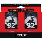 OEM Lexmark 18C0533 Black Ink Cartridge Dual Pack (200 Pages)