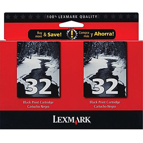 OEM Lexmark 18C0533 Black Ink Cartridge Dual Pack (200 Pages)
