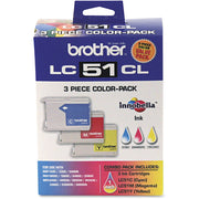 OEM Brother LC513PKS Cyan, Magenta, Yellow Ink Cartridges Set of 3