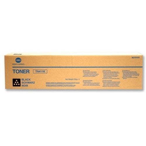 OEM Konica-Minolta TN411K Black Toner Cartridge (45,000 Pages)