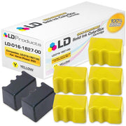 Compatible Xerox 016-1827-00 Yellow & Black Solid Ink ColorStix Cartridge Set of 7