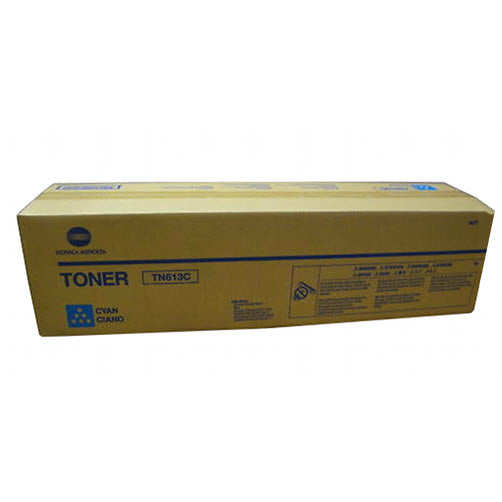 OEM Konica Minolta TN-613C Cyan Toner Cartridge (30,000 Pages)