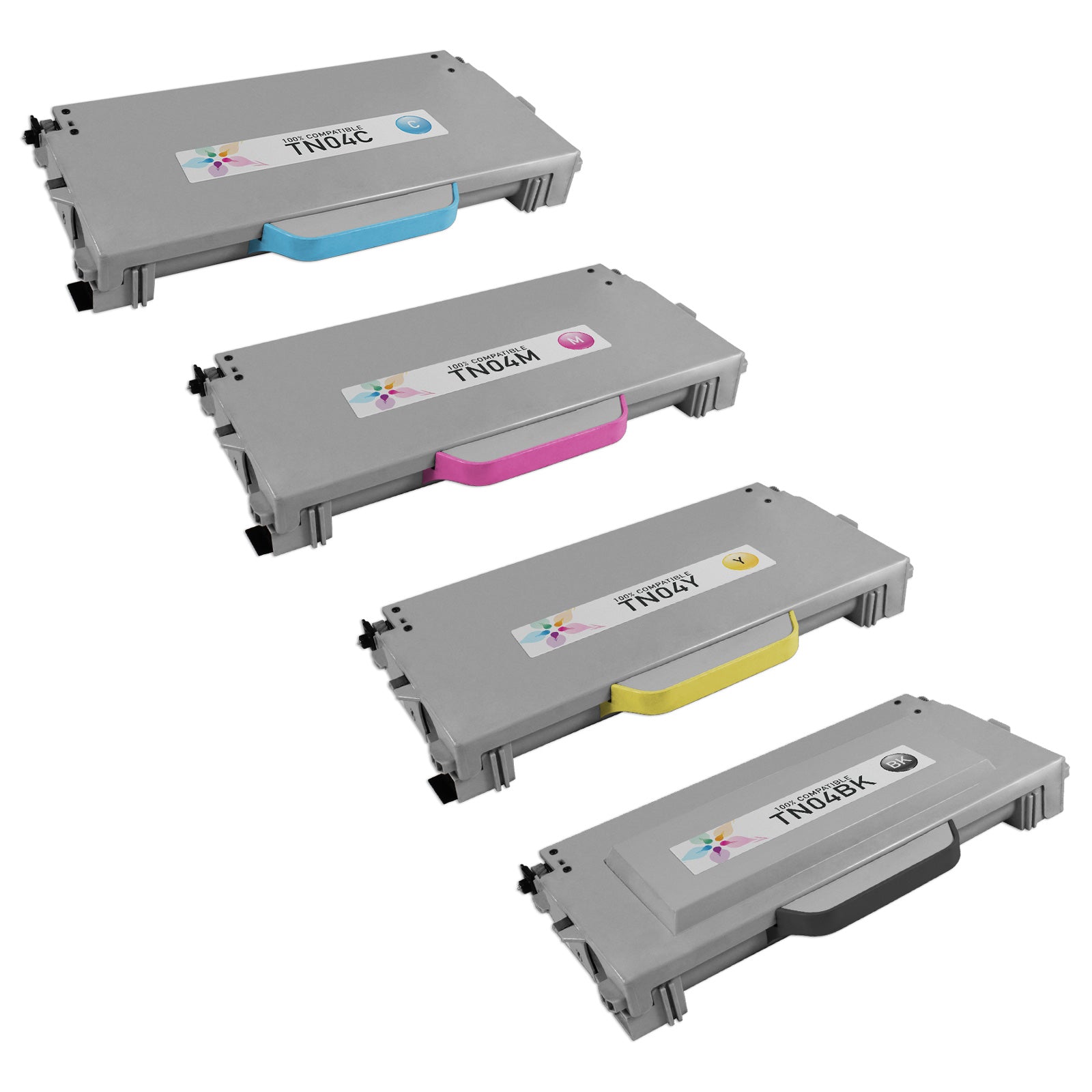 Set of 4 Remanufactured Brother TN04 Toner Cartridges (16,600 Pages)