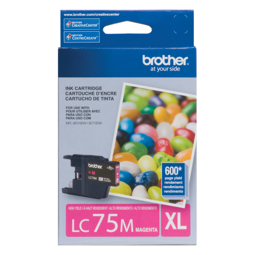 OEM Brother Innobella LC75M High Yield Magenta Ink Cartridge (600 Pages)