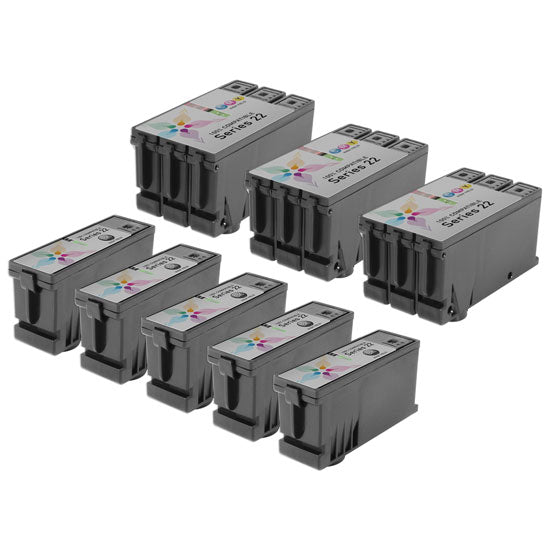 Compatible Set of 8 Dell Series 22 High Yield Black & Color Ink Cartridges