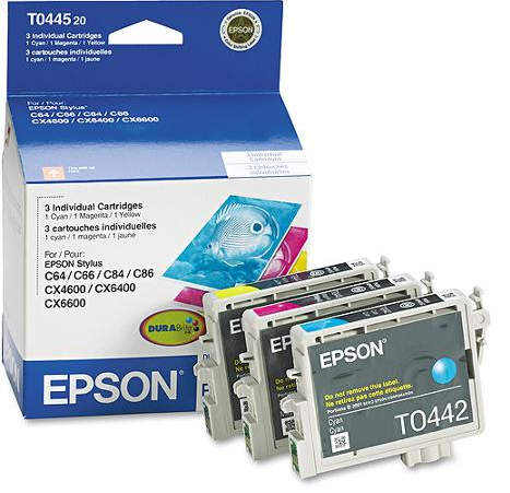 OEM Epson T044520 3-Color Ink Cartridge Multipack (800 Pages)