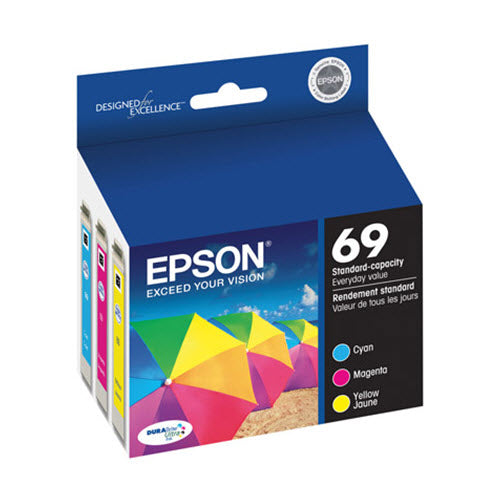 OEM Epson 69 3-Color Ink Cartridge Multipack (595 Pages)