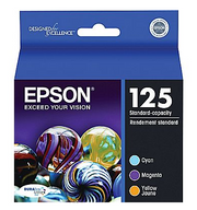 OEM Epson 125 3-Color Ink Cartridge Multipack (Cyan, Magenta, Yellow)