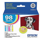 OEM Epson 98 High Yield 5-Color Ink Cartridge Multipack (855 Pages)