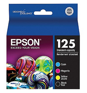 OEM Epson 125 4-Color Multipack Ink Cartridge (650 Pages)