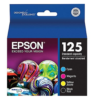 OEM Epson 125 4-Color Multipack Ink Cartridge (650 Pages)