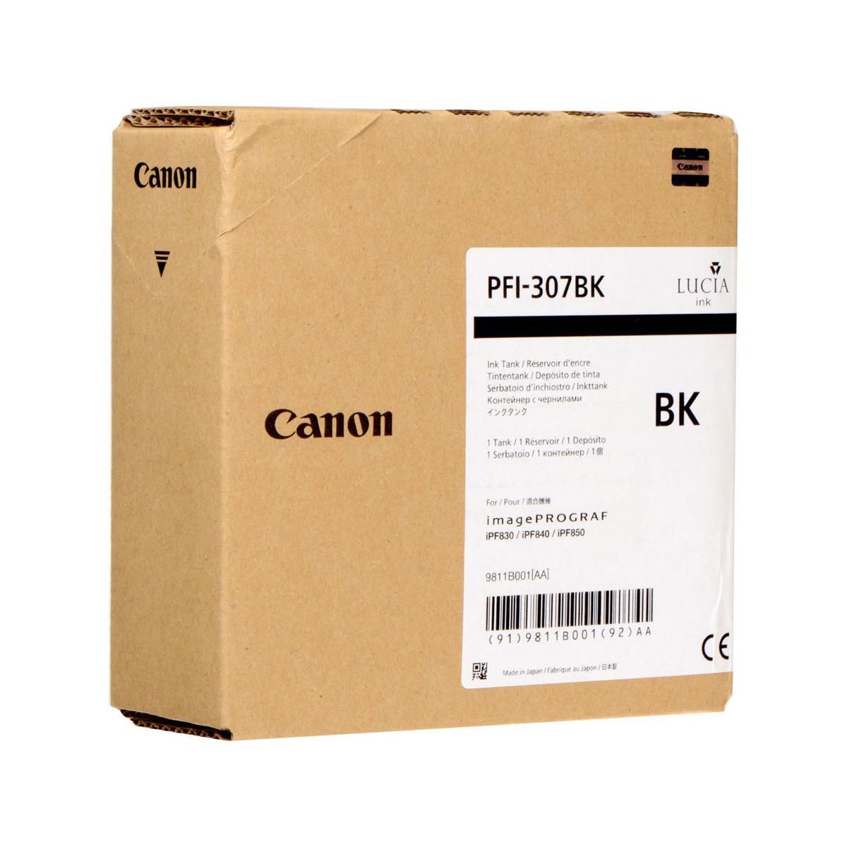OEM Canon PFI-307BK Black Ink Cartridge
