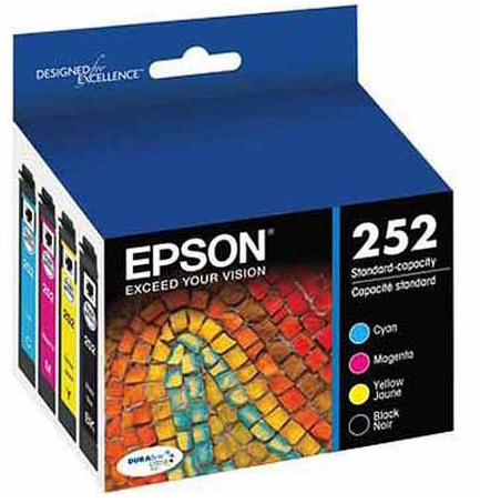 OEM Epson 252 4-Color Multipack Ink Cartridge (650 Pages)
