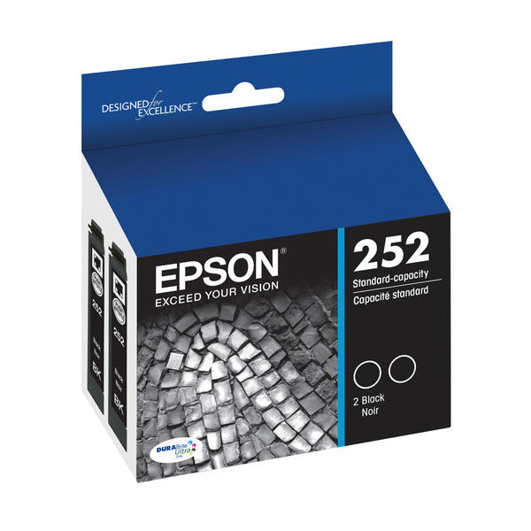 OEM Epson 252 Black Ink Cartridge Dual Pack (350 Pages)