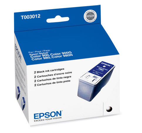 OEM Epson T003 Black Ink Cartridge Twin Pack (840 Pages)