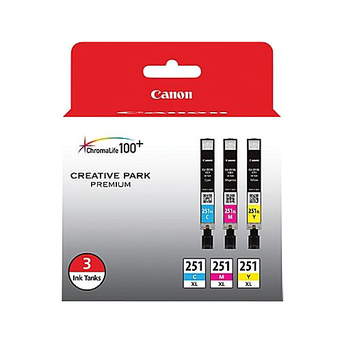 OEM Canon CLI-251XL 3-Color Multipack Ink Cartridge (660 Pages)